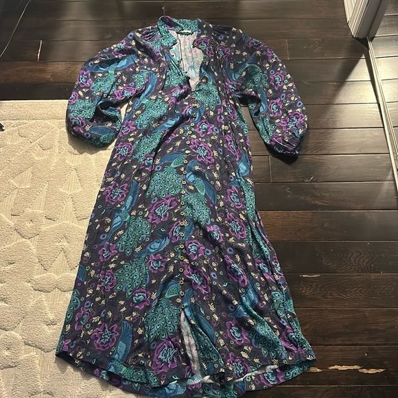 SPELL Baltic bohemian dress size XS
Purple + blue floral print 
Button down - Picture 2 of 4